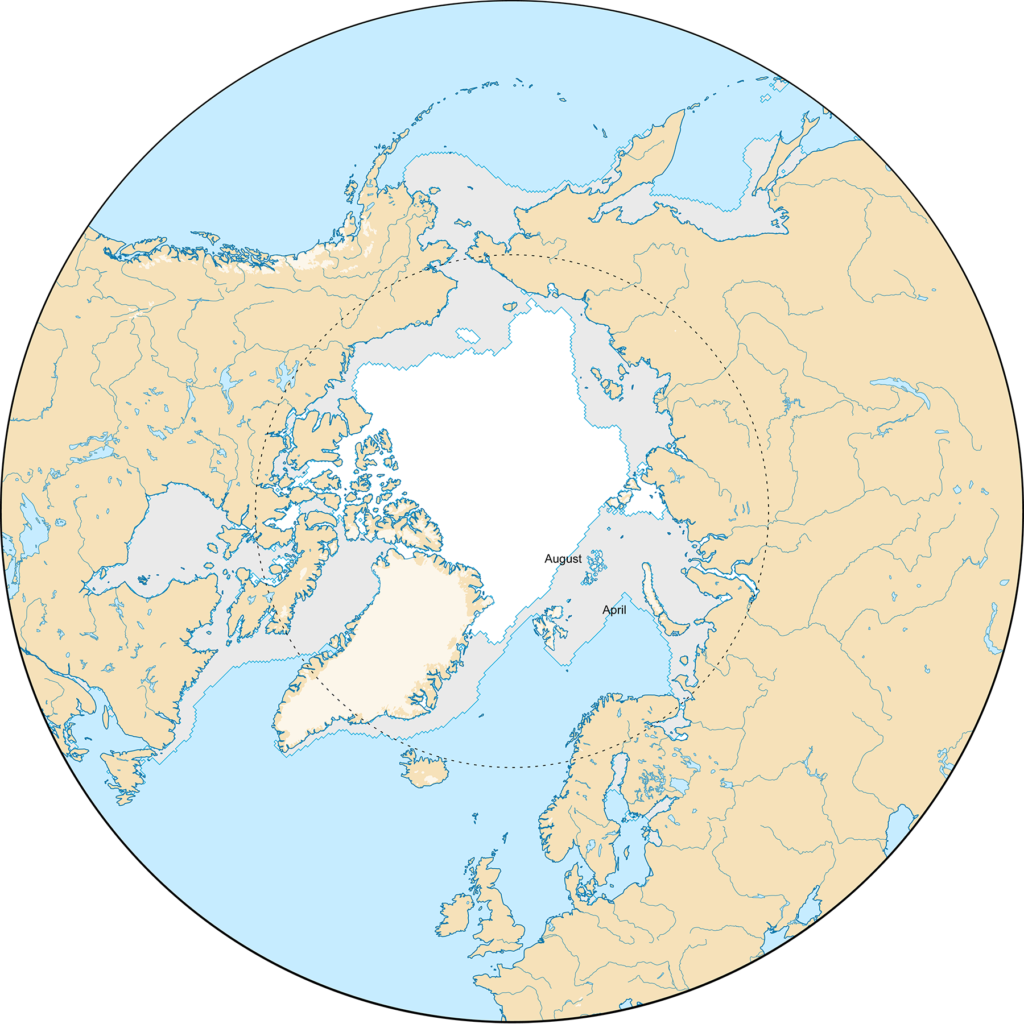 Mapa Físico Ártico