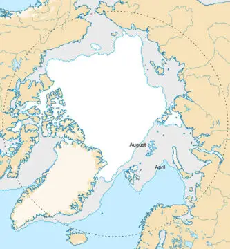 Mapa Físico del Ártico