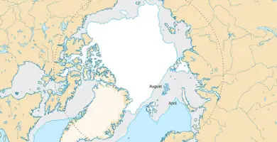 Mapa Físico del Ártico