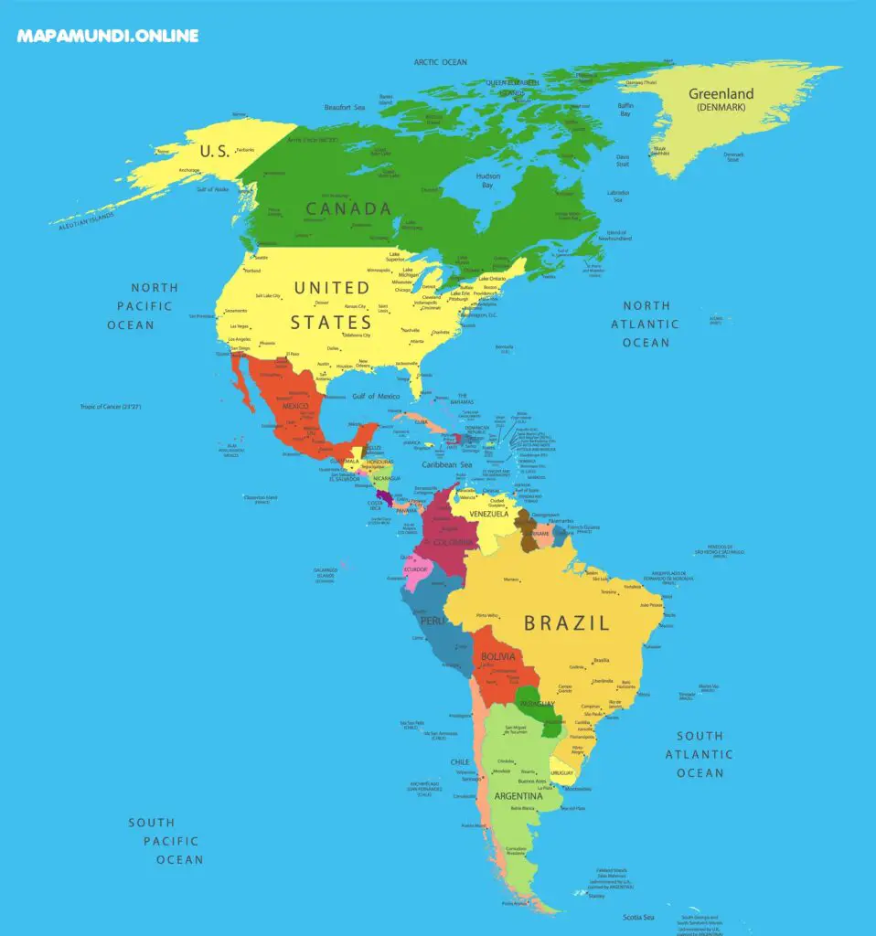 Mapa Interactivo Político América 】Juego Online Gratis