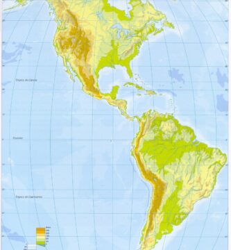 mapa interactivo físico américa