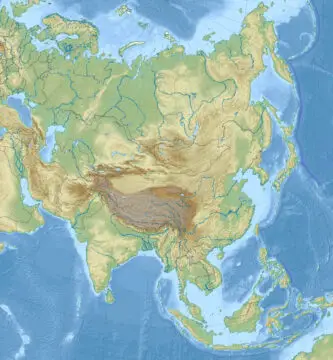 mapa interactivo físico asia