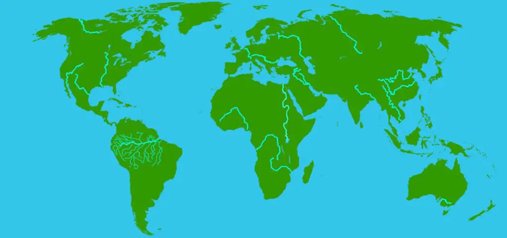 mapa interactivo ríos del mundo