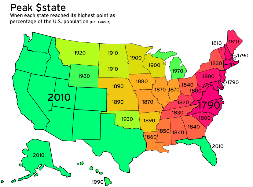 mapa población estados unidos